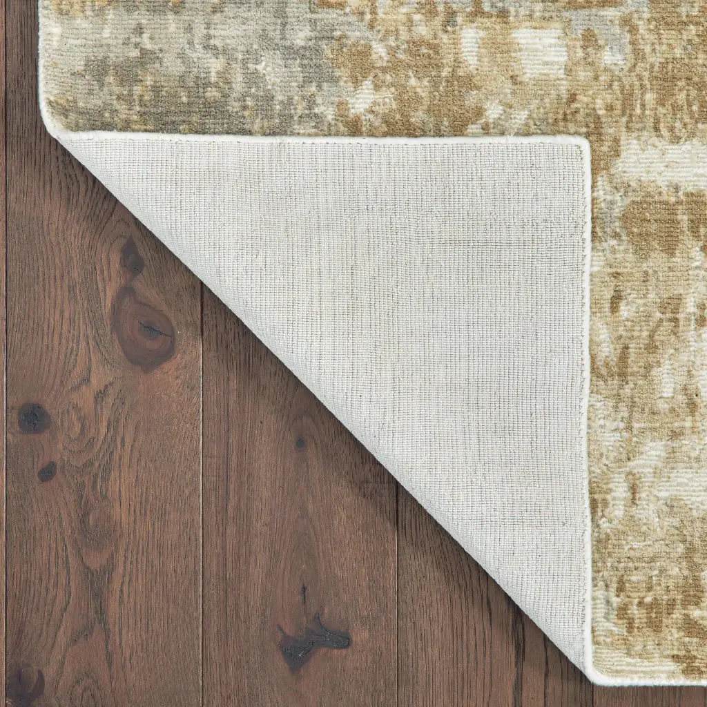 9' X 12' Grey And Brown Abstract Hand Loomed Stain Resistant Area Rug - Image 4