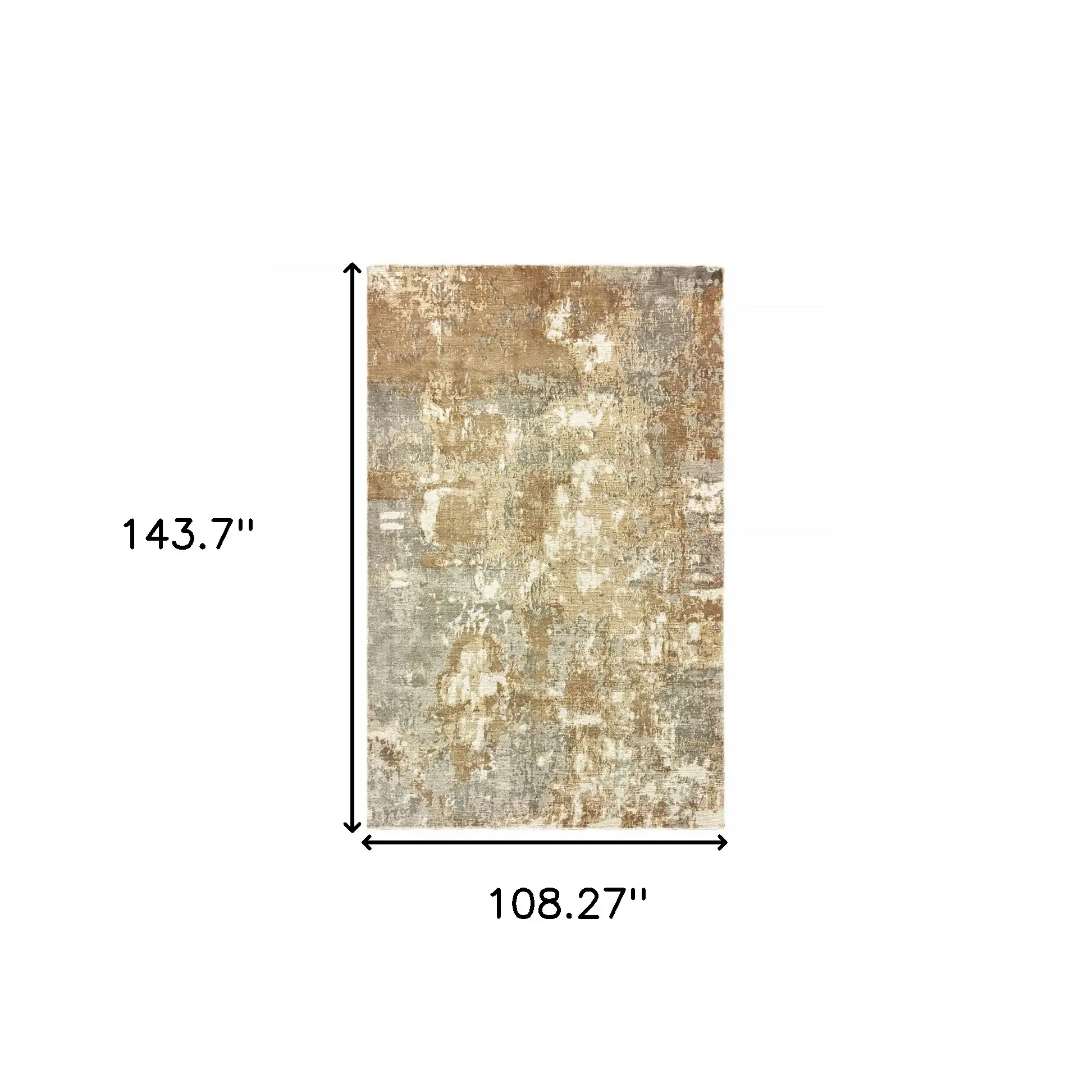 9' X 12' Grey And Brown Abstract Hand Loomed Stain Resistant Area Rug - Image 5