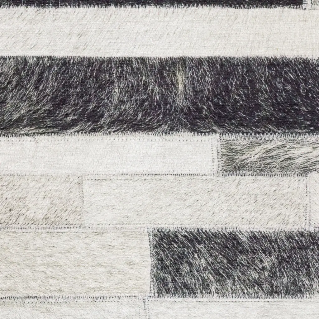 9' X 12' Grey Charcoal And Beige Geometric Power Loom Stain Resistant Area Rug - Image 2