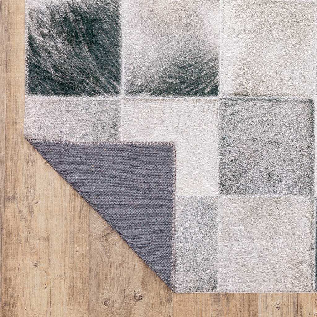 9' X 12' Grey Charcoal Brown And Beige Geometric Power Loom Stain Resistant Area Rug - Image 6