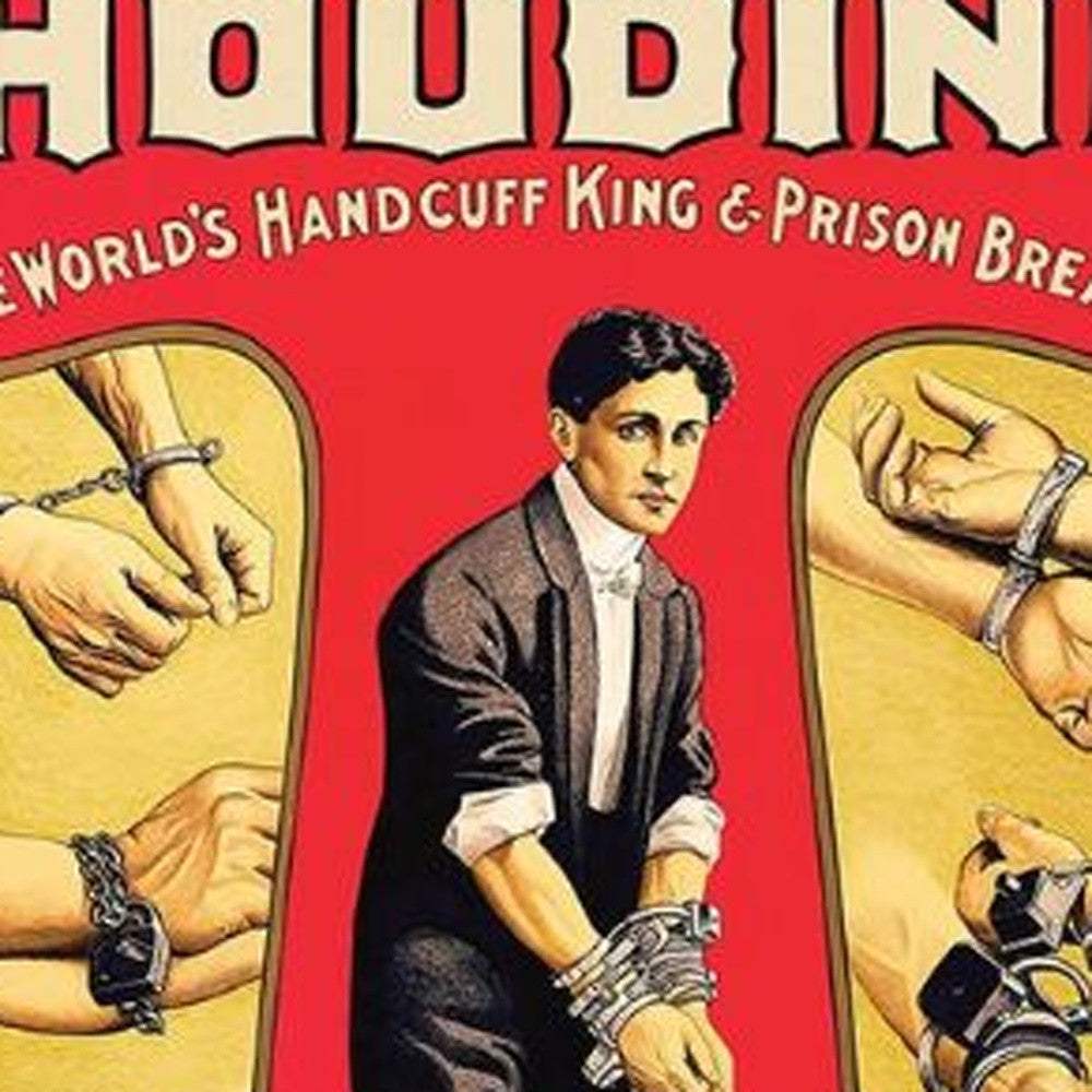 9" X 12" Houdini Handcuff King Vintage Magic Poster Wall Art - Image 4