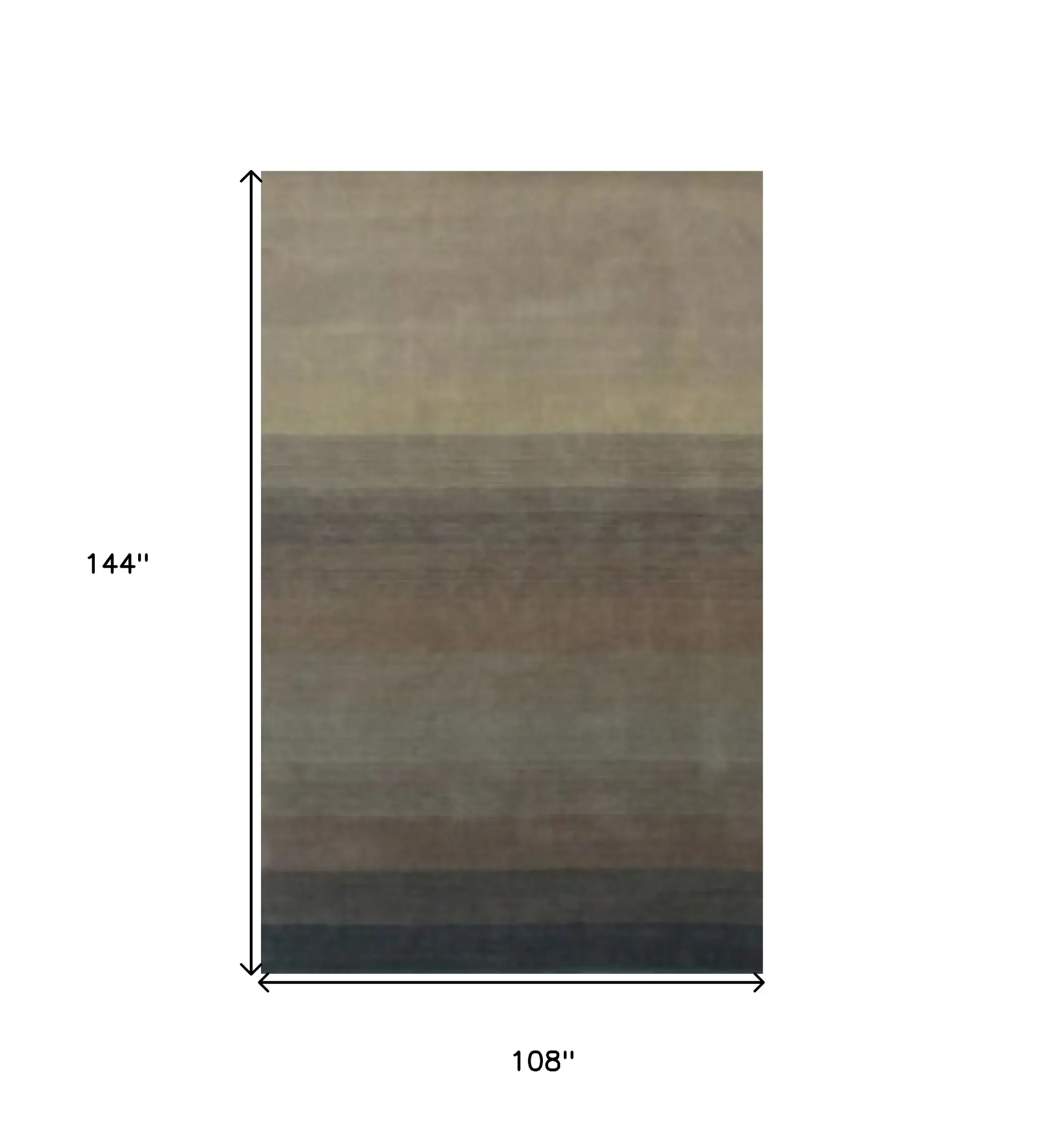 9' X 12' Indigo And Tan Hand Loomed Non Skid Area Rug - Image 3