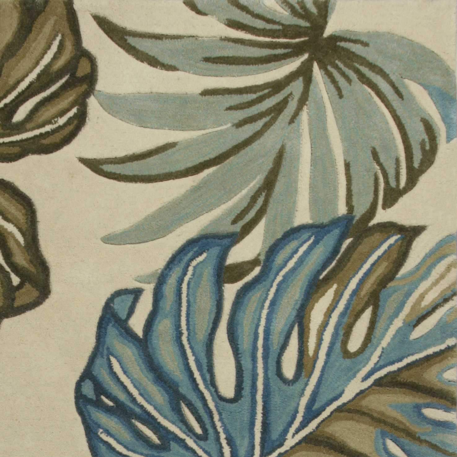 9' X 12' Ivory Hand Tufted Monstera Indoor Area Rug - Image 4