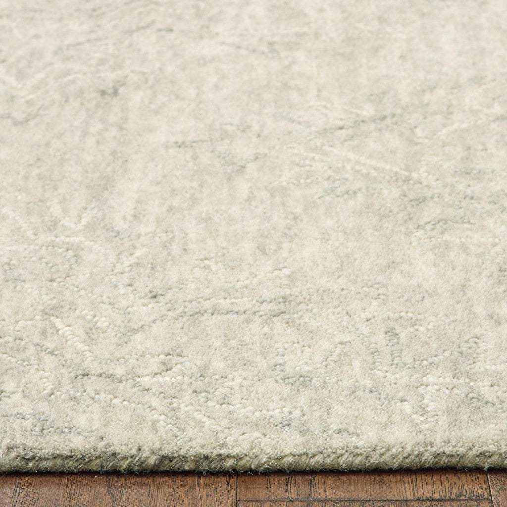 9' X 12' Light Green Floral Paradise Area Rug - Image 5