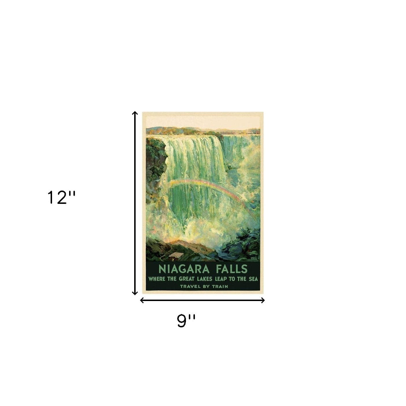 9" X 12" Niagra Falls New York C1920S Vintage Travel Poster Wall Art - Image 5
