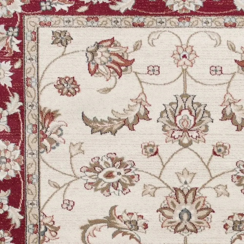 9' X 12'  Polypropylene Ivory Or Red Area Rug - Image 3