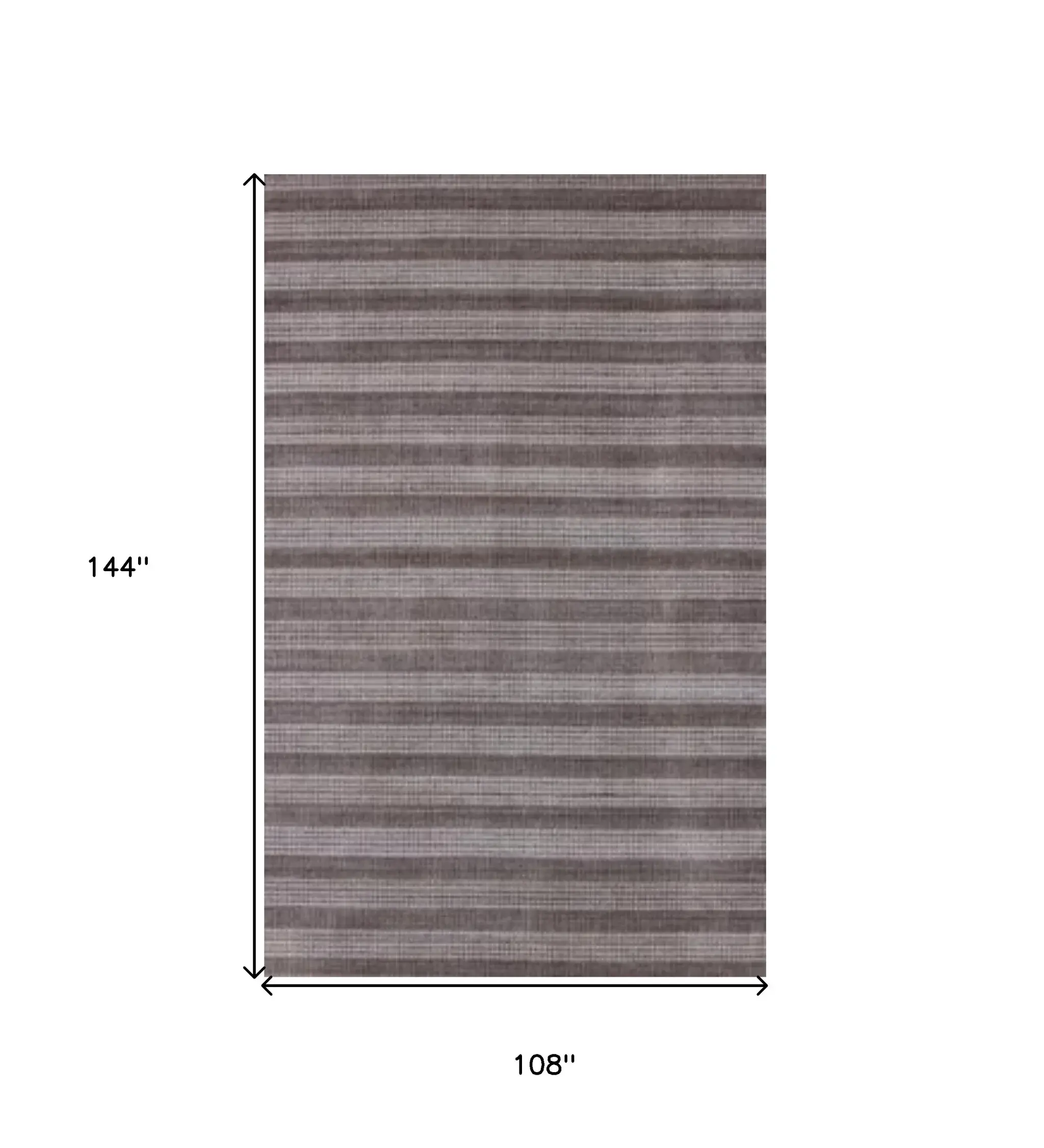 9' X 12' Rust And White Hand Loomed Area Rug - Image 3