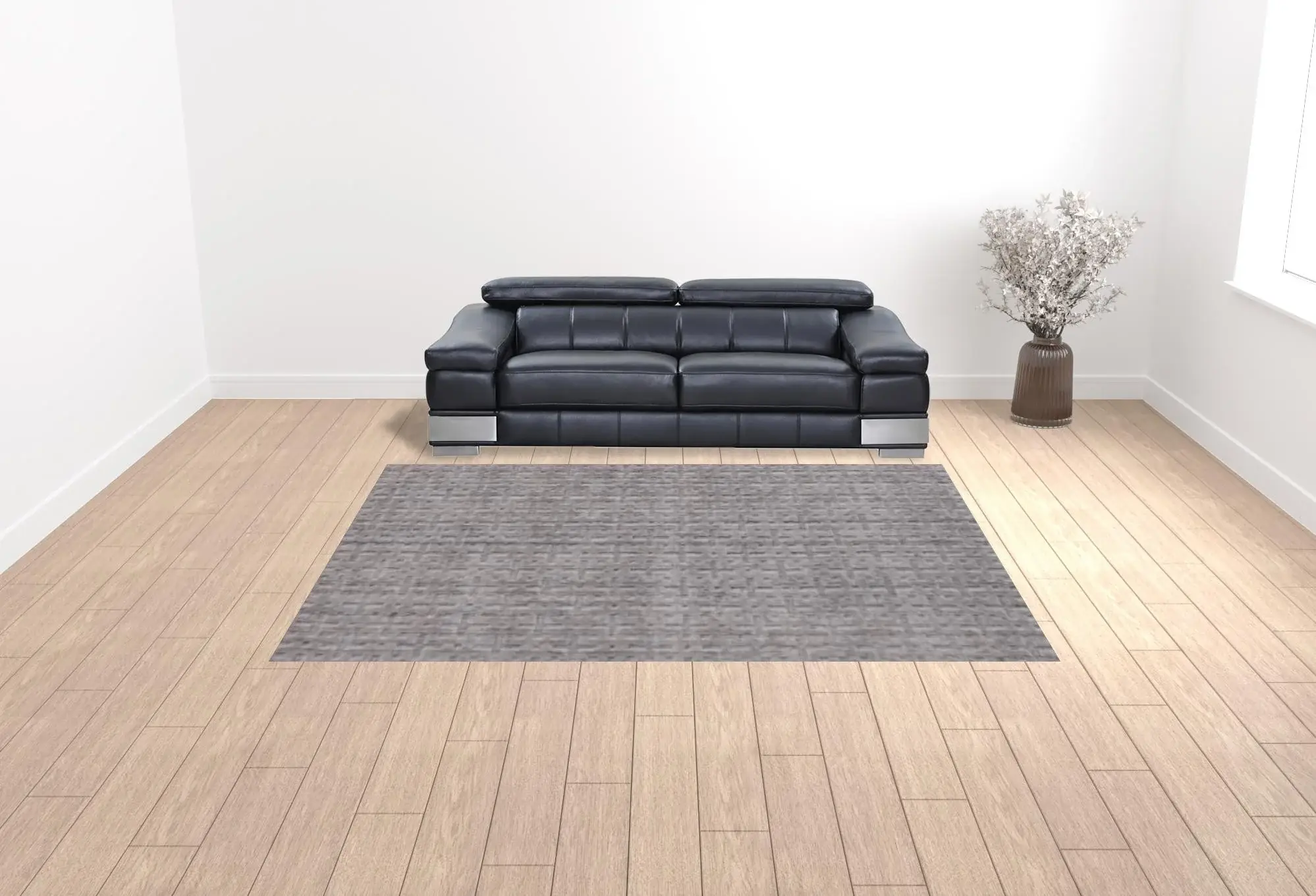 9' X 12' Tan And Charcoal Medallion Hand Loomed Area Rug - Image 2