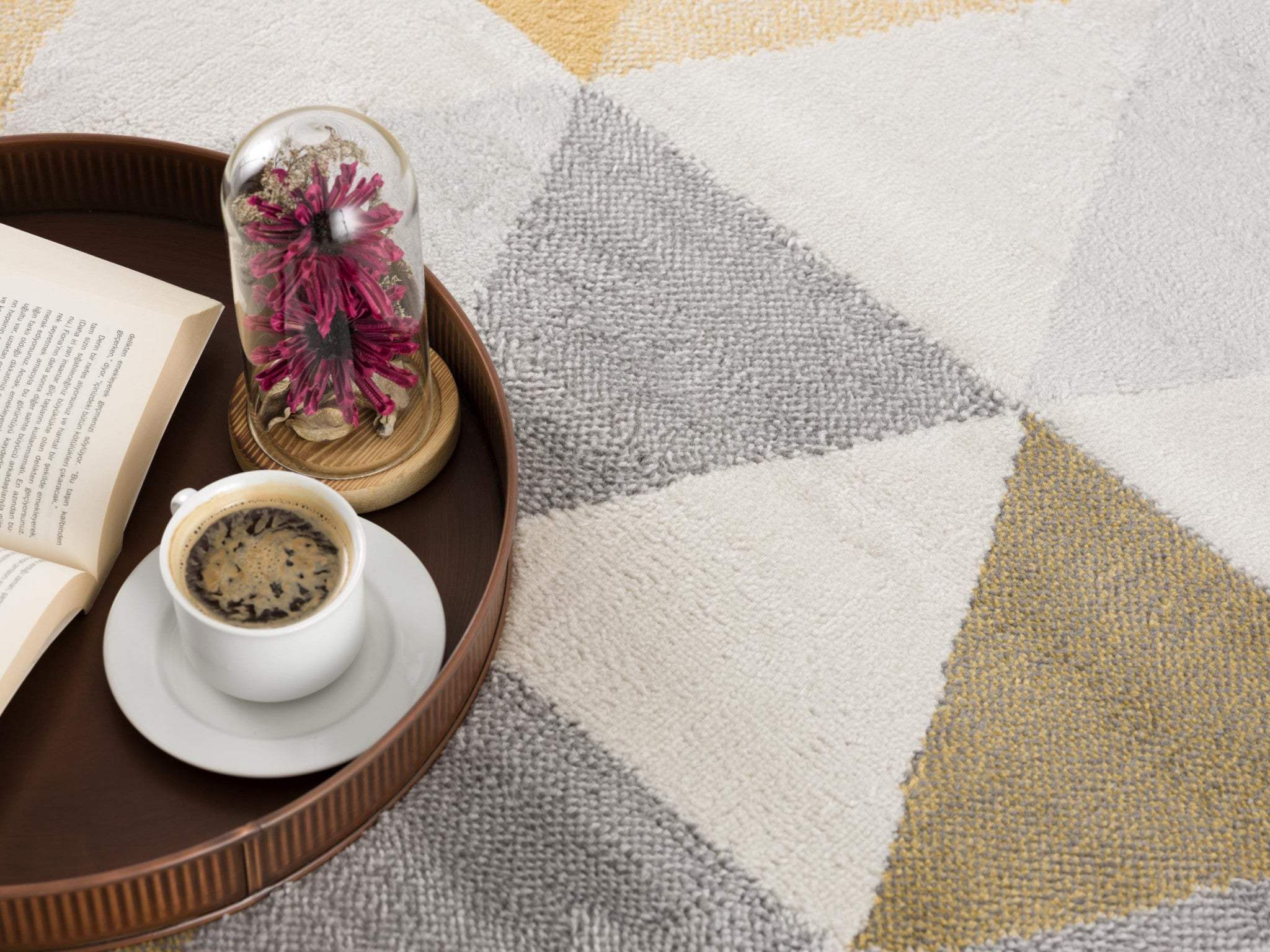 9' X 12' Yellow Geometric Area Rug - Image 7