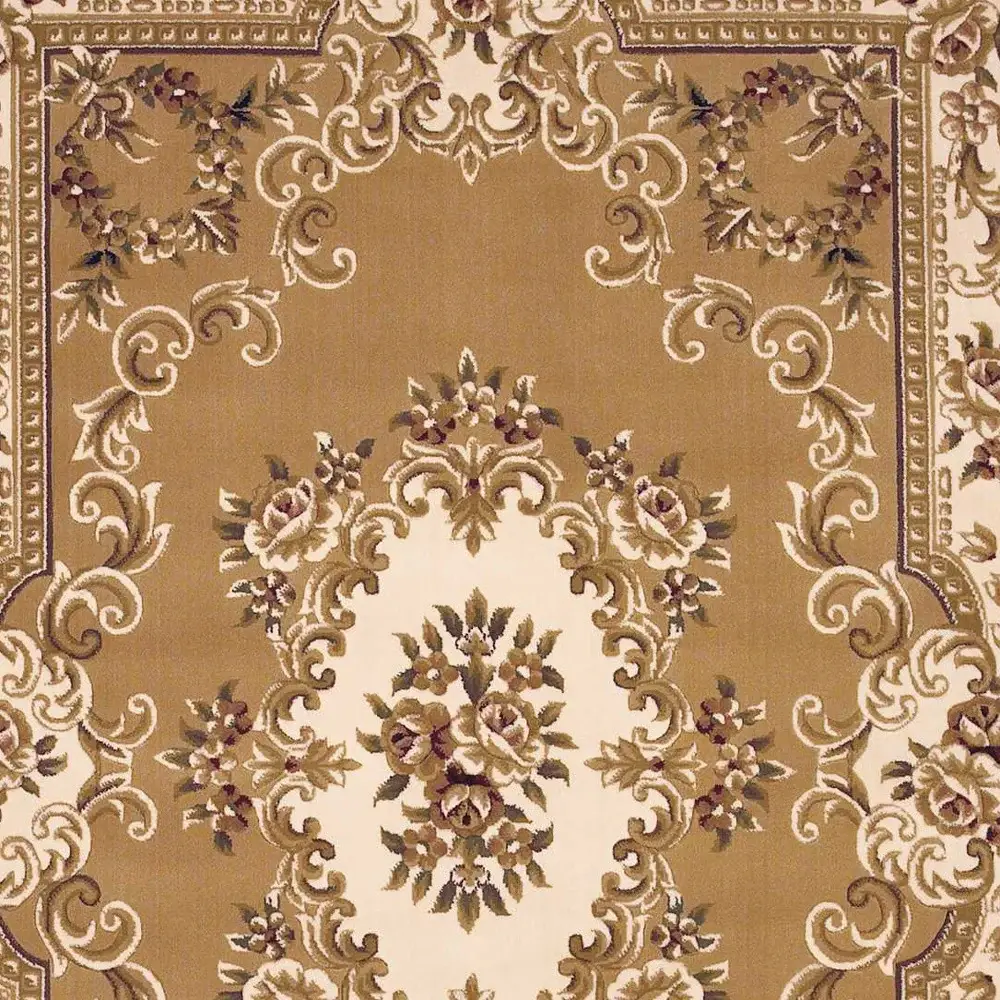 9' X 13' Beige and Ivory Area Rug - Image 6