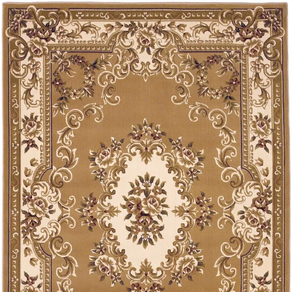 9' X 13' Beige and Ivory Area Rug - Image 7