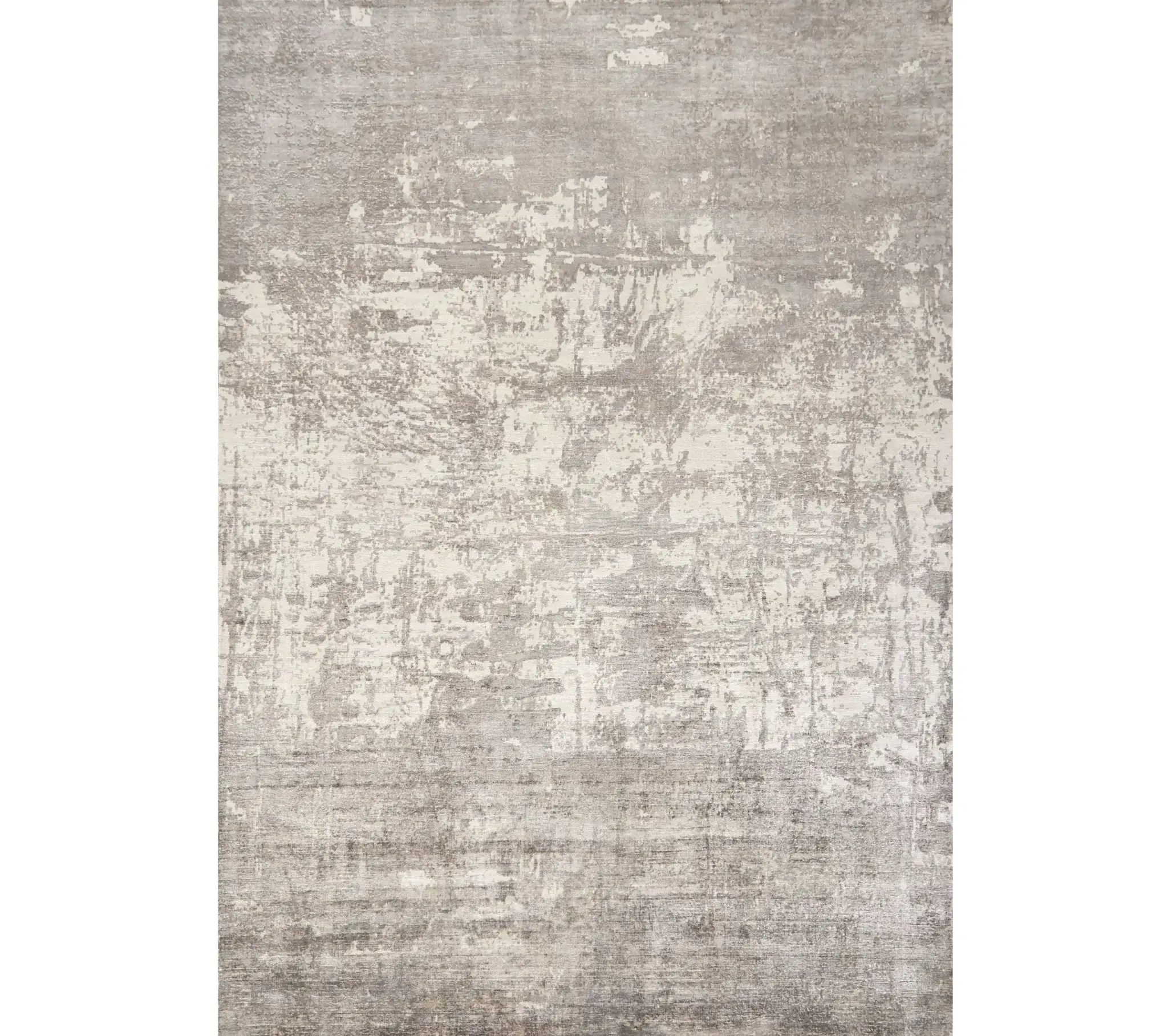 9' X 13' Beige Hand Loomed Abstract Brushstroke Indoor Area Rug - Image 2
