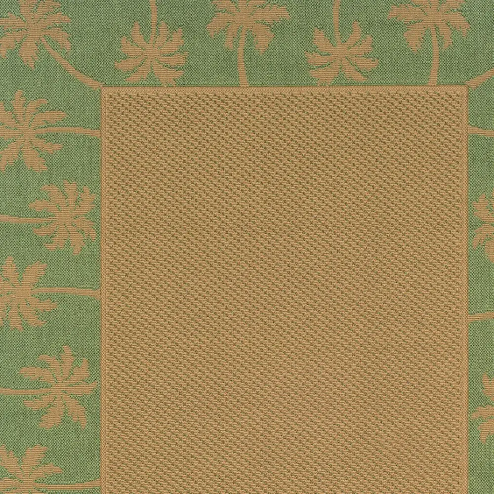 9' X 13' Beige Stain Resistant Indoor Outdoor Area Rug - Image 3