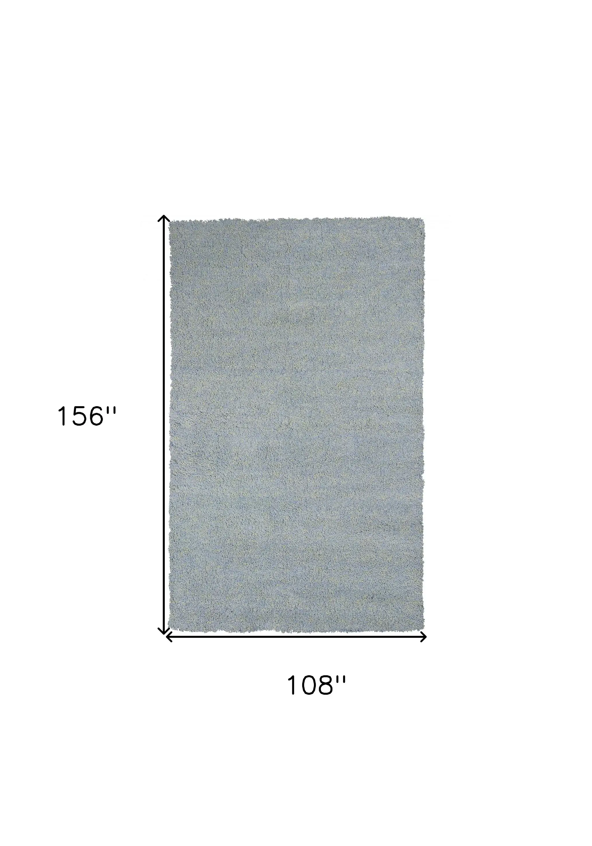 9' X 13' Blue Heather Indoor Shag Rug - Image 3