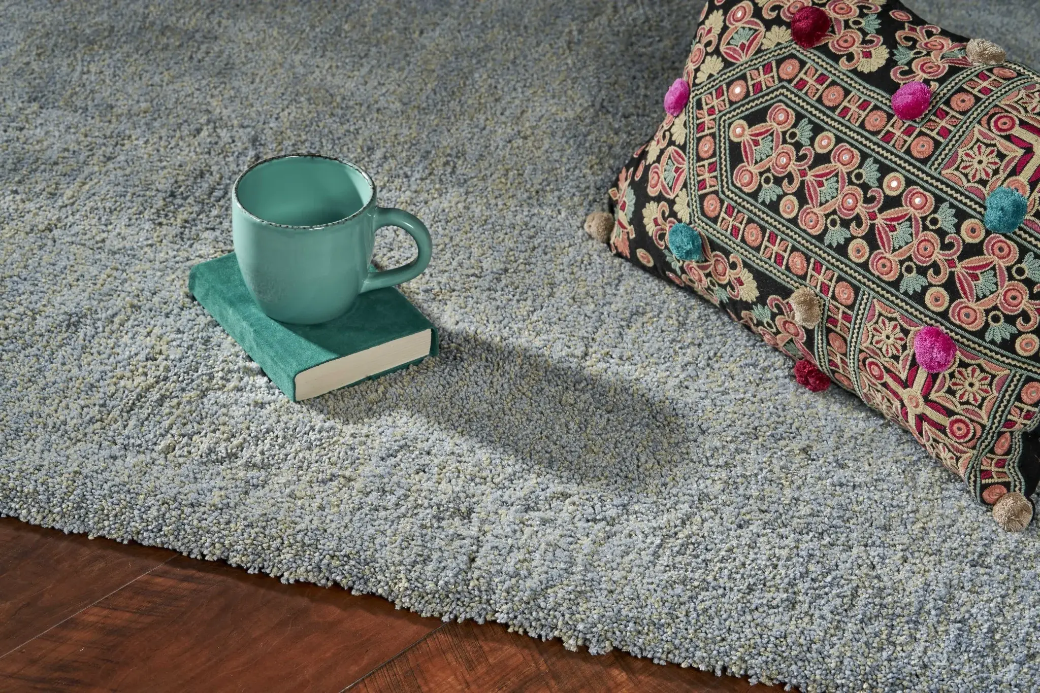 9' X 13' Blue Heather Indoor Shag Rug - Image 6