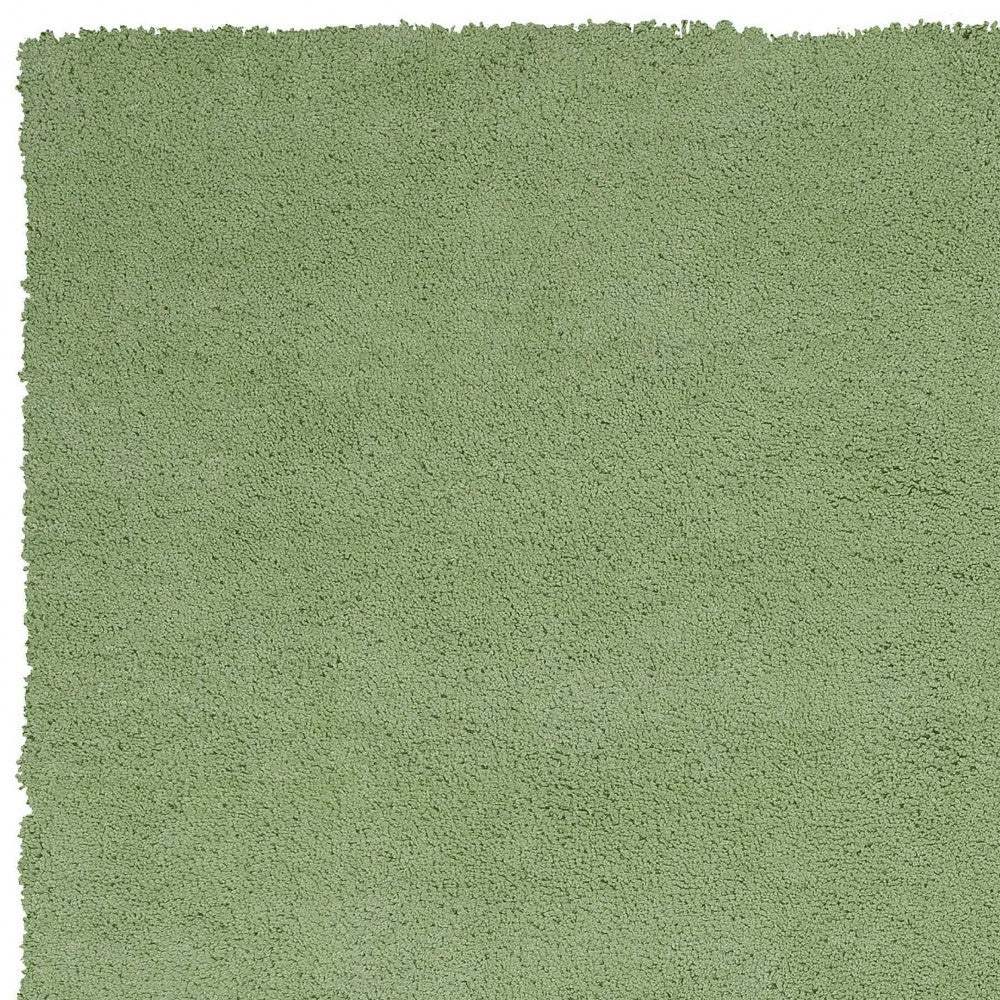 9' X 13' Green Hand Woven Area Rug - Image 5