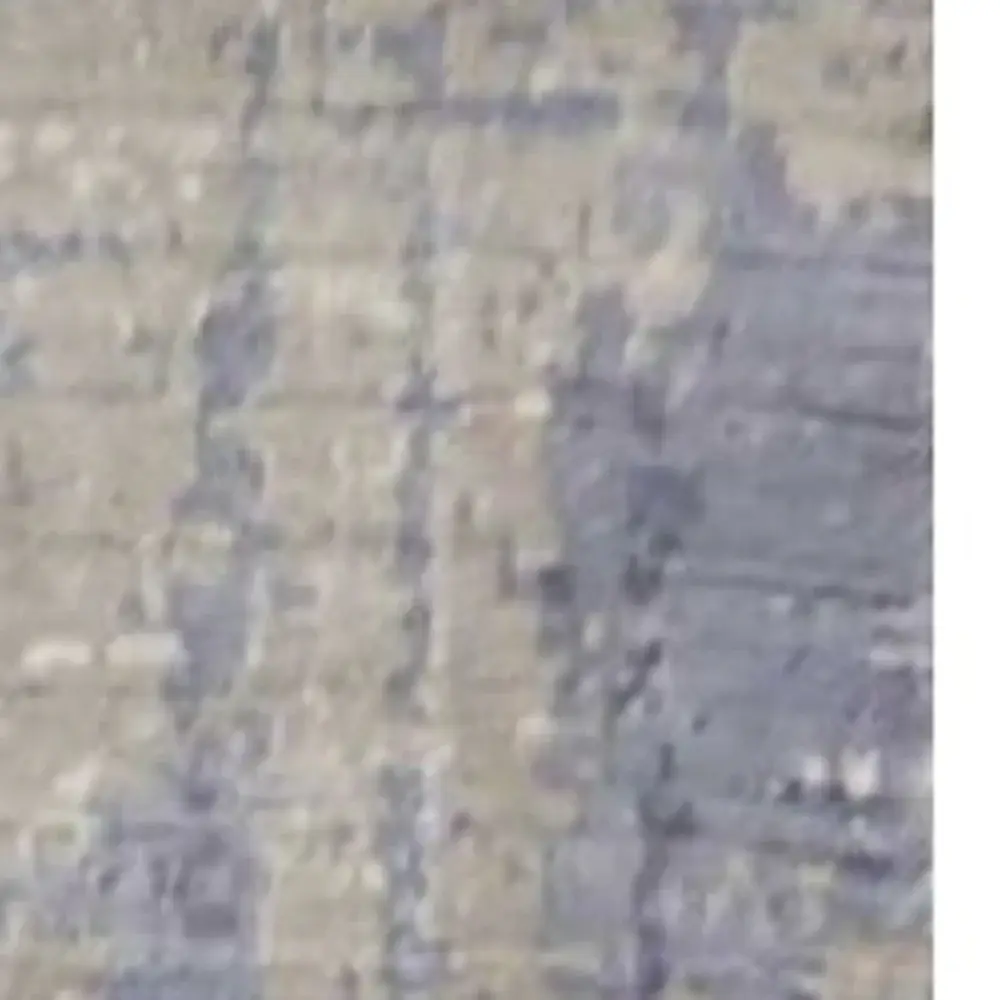 9' X 13' Grey Blue Hand Loomed Abstract Brushstroke Indoor Area Rug - Image 8