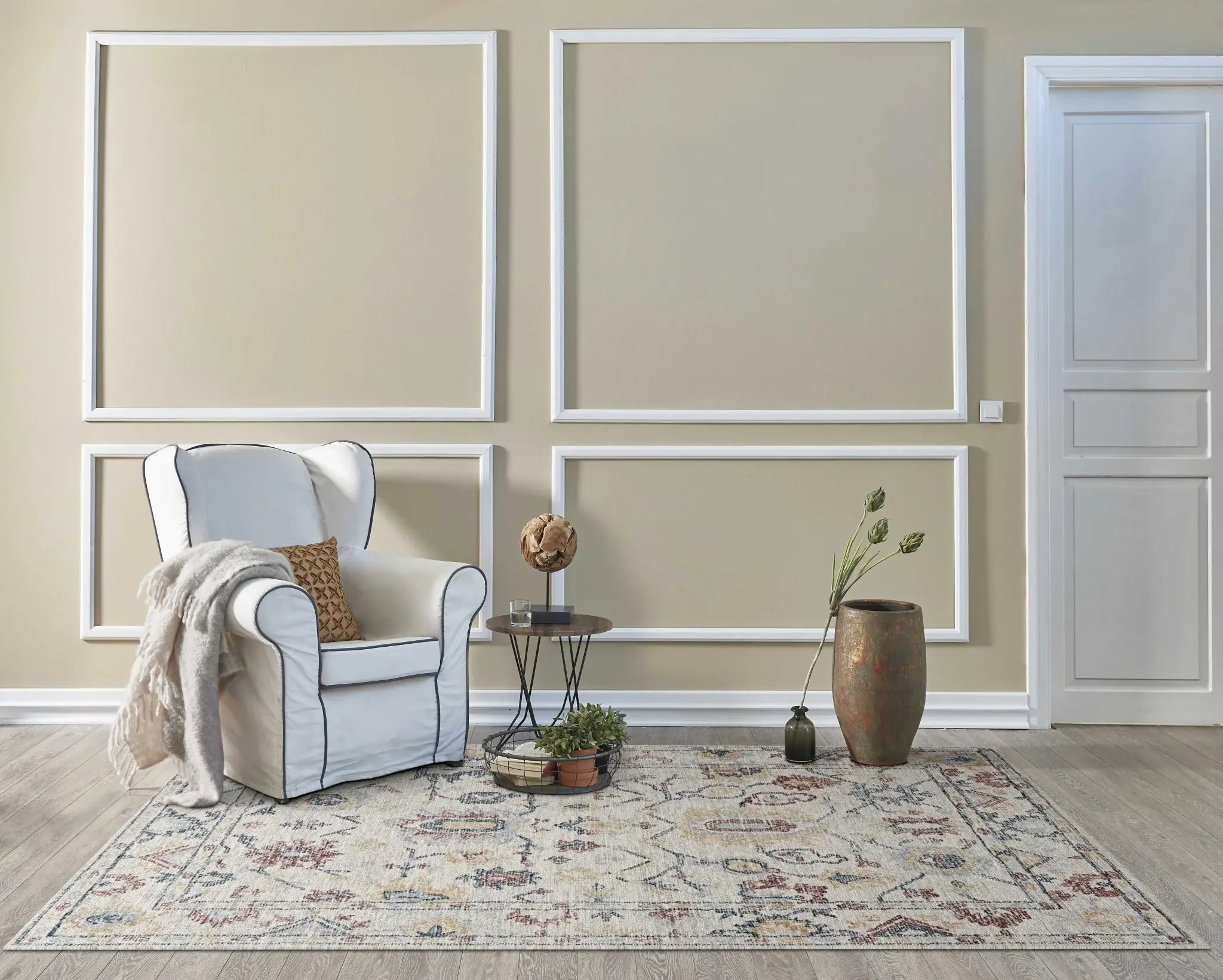 9' X 13' Ivory Hand Tufted Space Dyed Floral Traditional Indoor Area Rug - Image 8