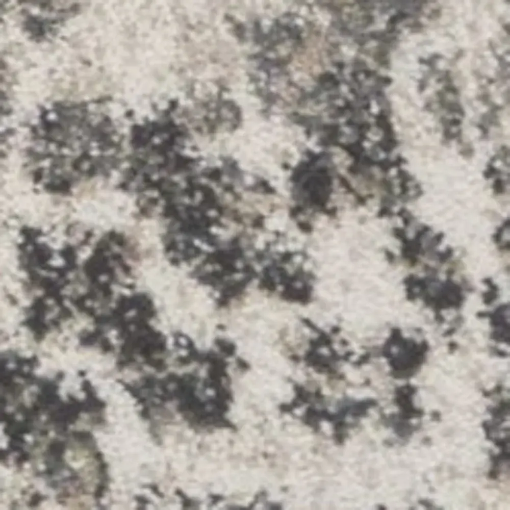 9' X 13' Ivory Machine Woven Distressed Floral Vines Indoor Area Rug - Image 5