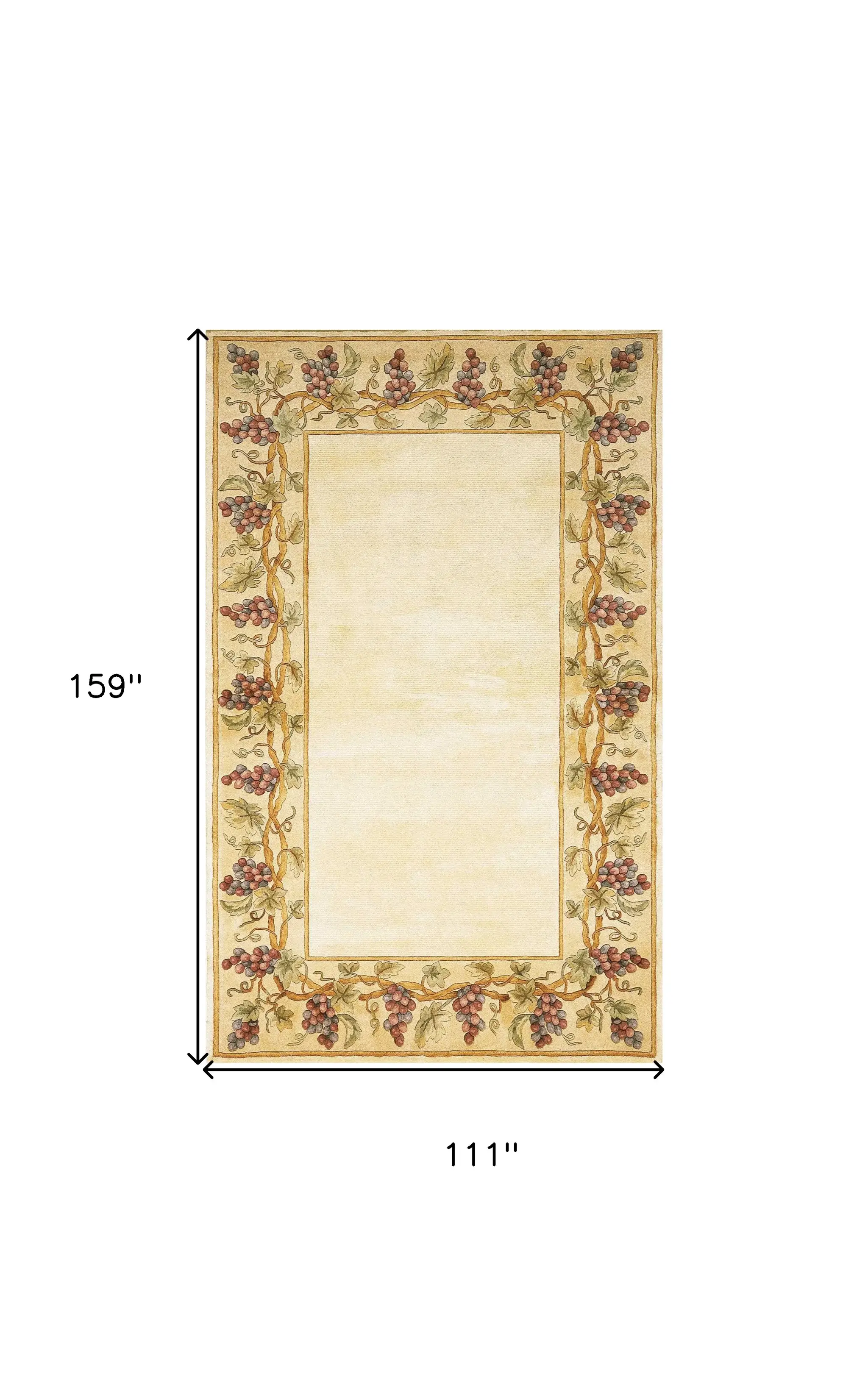 9' X 13' Ivory Wool Floral Hand Tufted Area Rug - Image 3