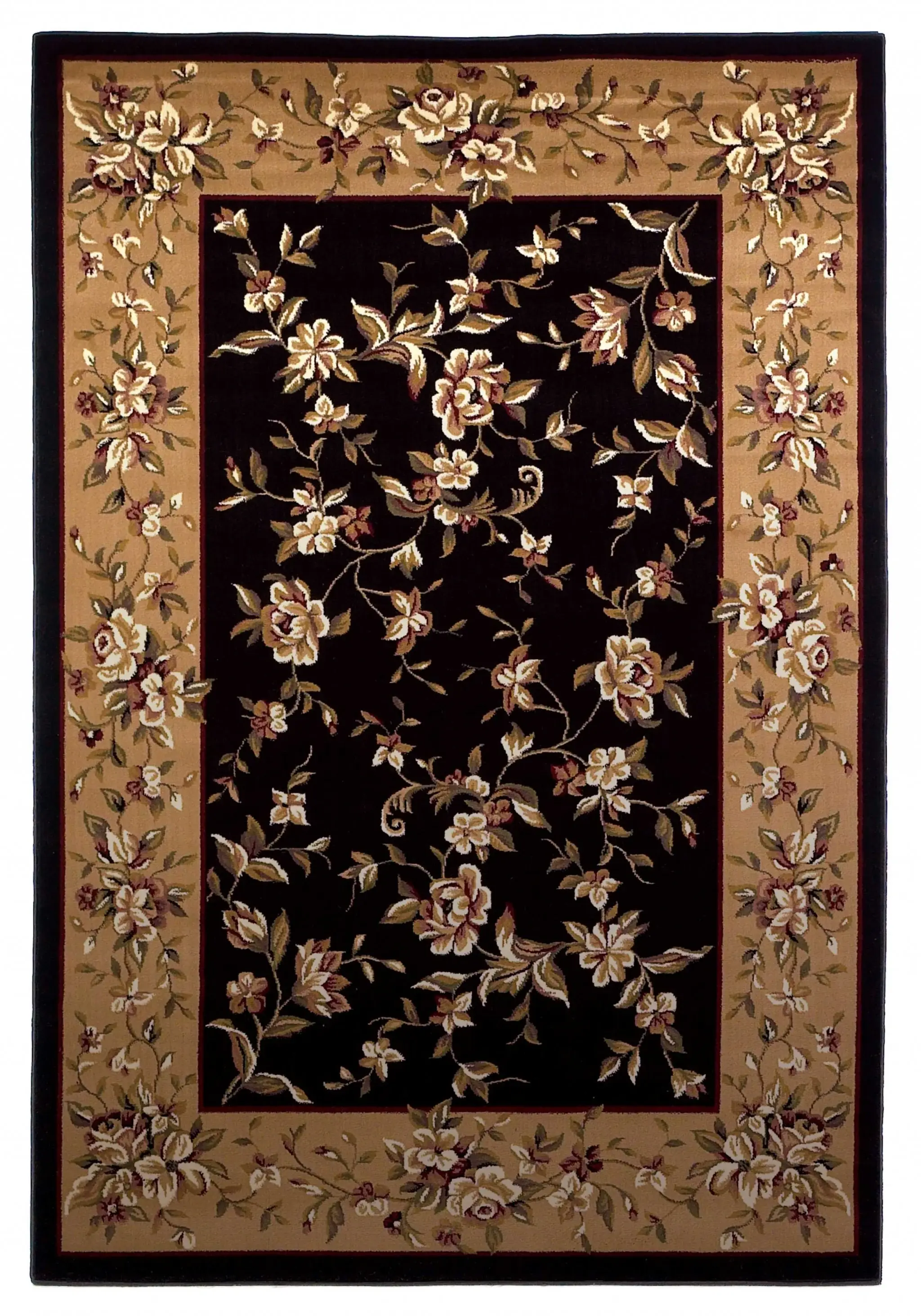 9' X 13' Polypropylene Black Or Beige Area Rug - Image 2