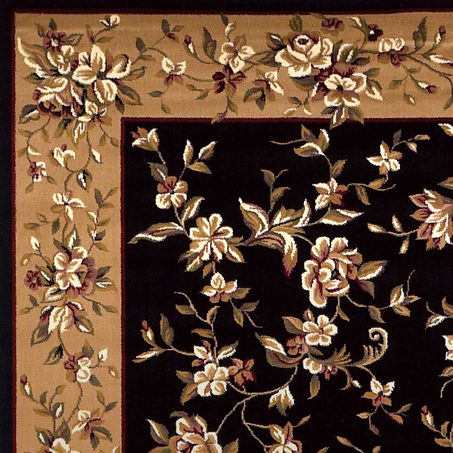 9' X 13' Polypropylene Black Or Beige Area Rug - Image 5