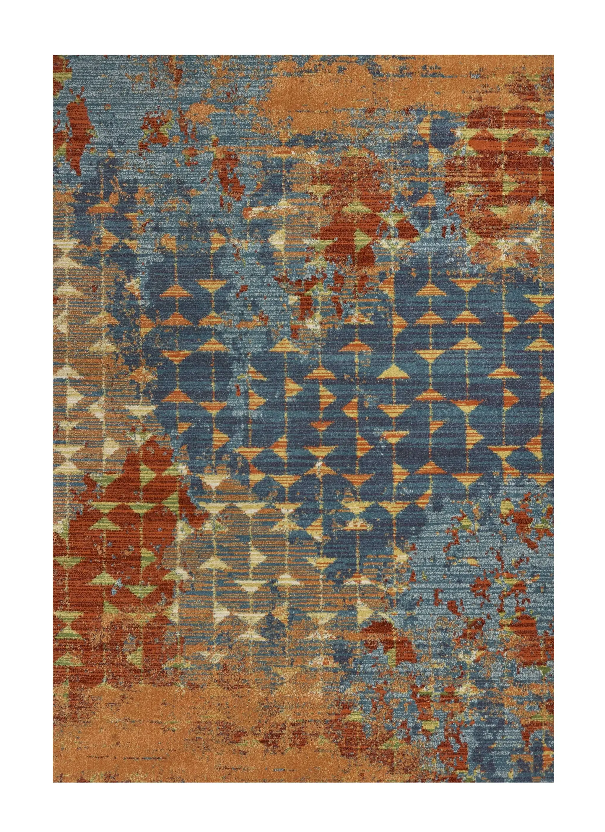9' X 13'  Polypropylene Blue Or  Coral  Area Rug - Image 2