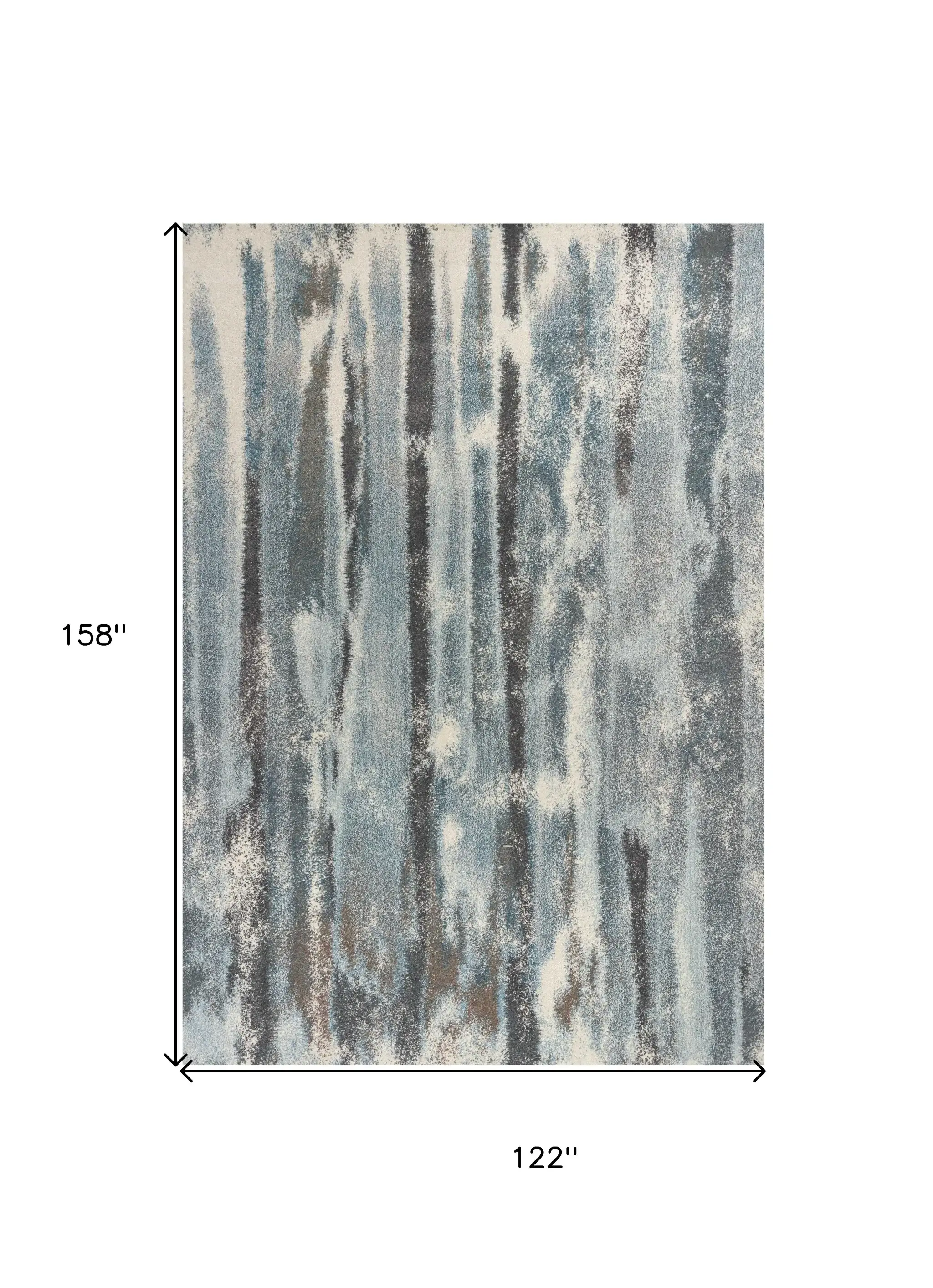 9' X 13'  Polypropylene Teal Area Rug - Image 3