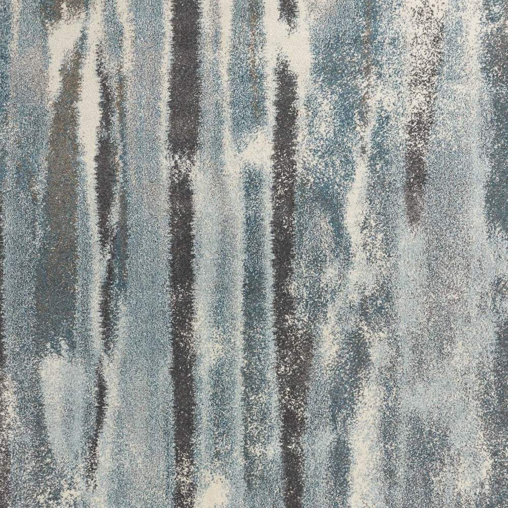 9' X 13'  Polypropylene Teal Area Rug - Image 4