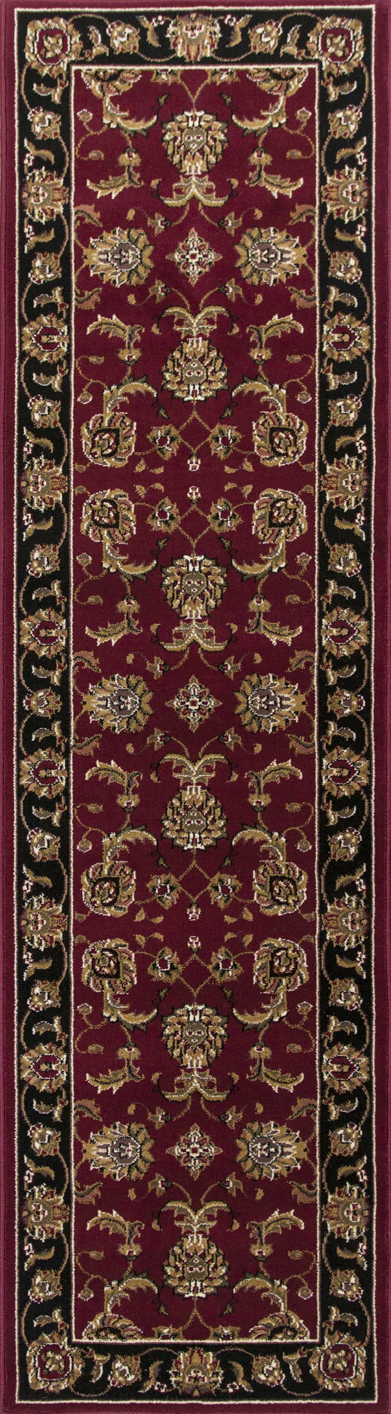 9' X 13' Red and Black Area Rug - Image 4