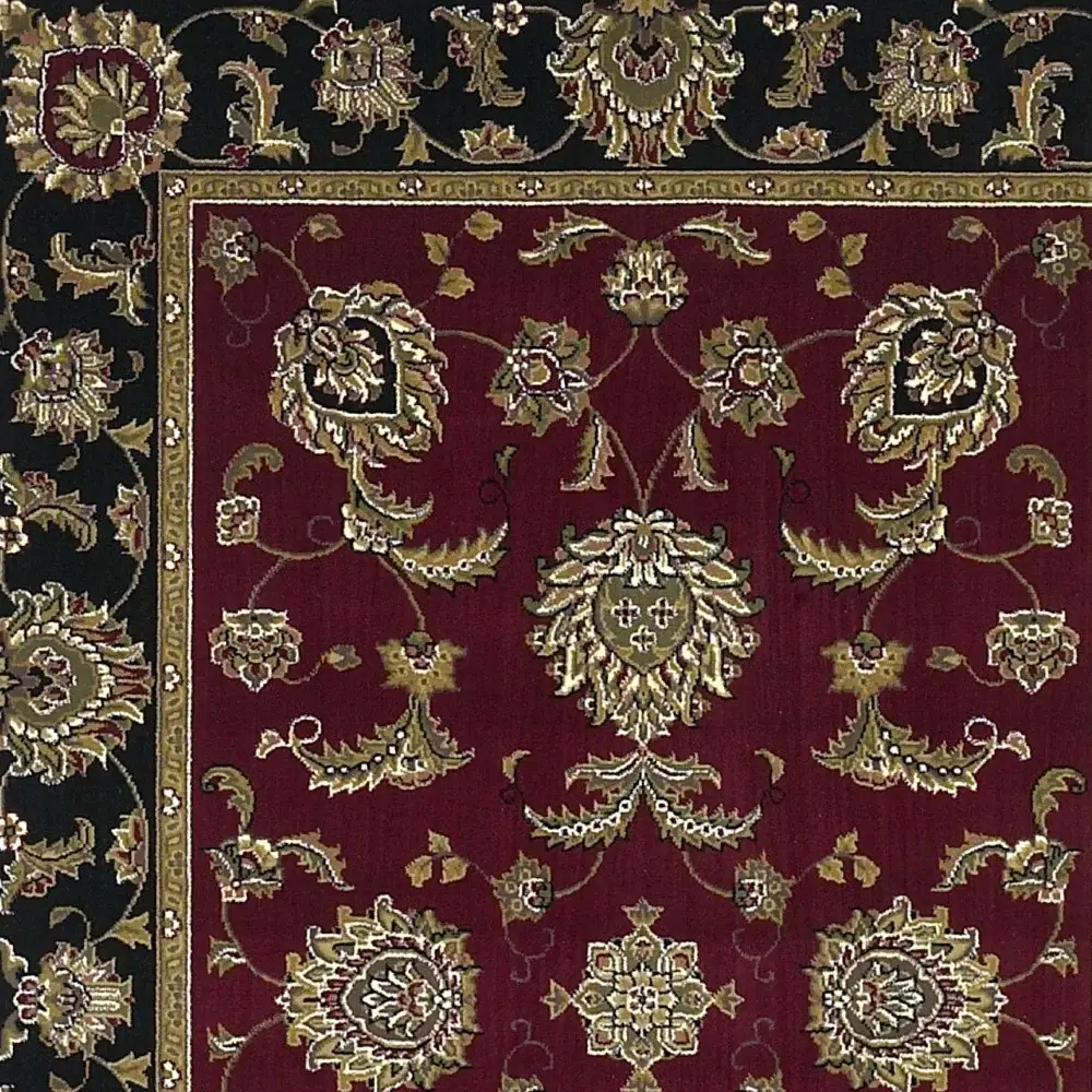 9' X 13' Red and Black Area Rug - Image 7