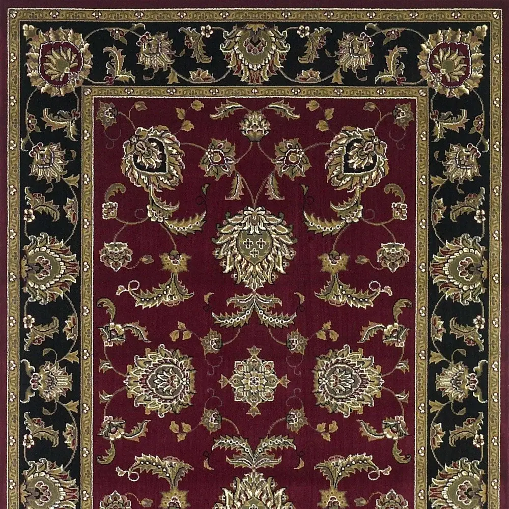 9' X 13' Red and Black Area Rug - Image 8