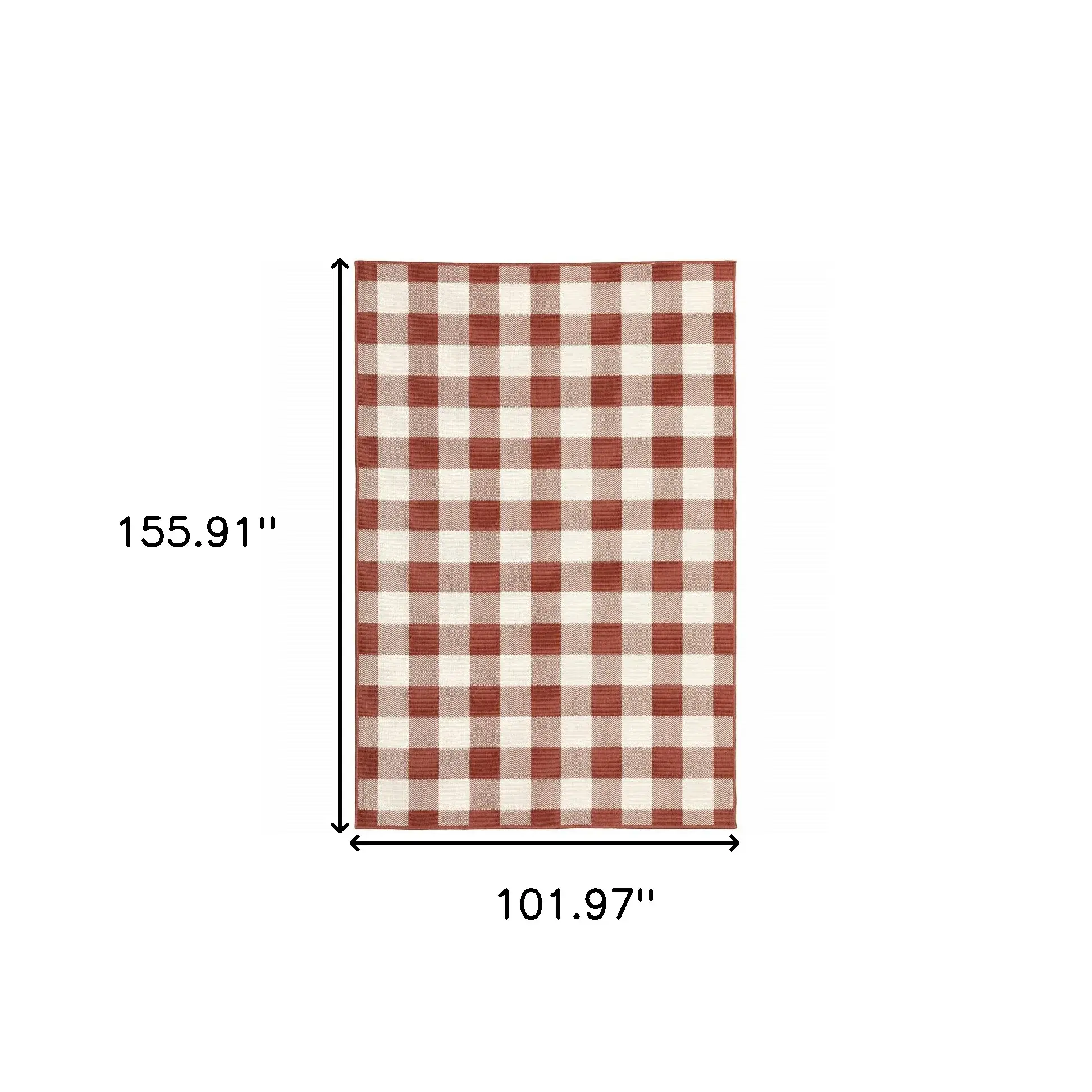 9' X 13' Red and Ivory Geometric Stain Resistant Indoor Outdoor Area Rug - Image 3
