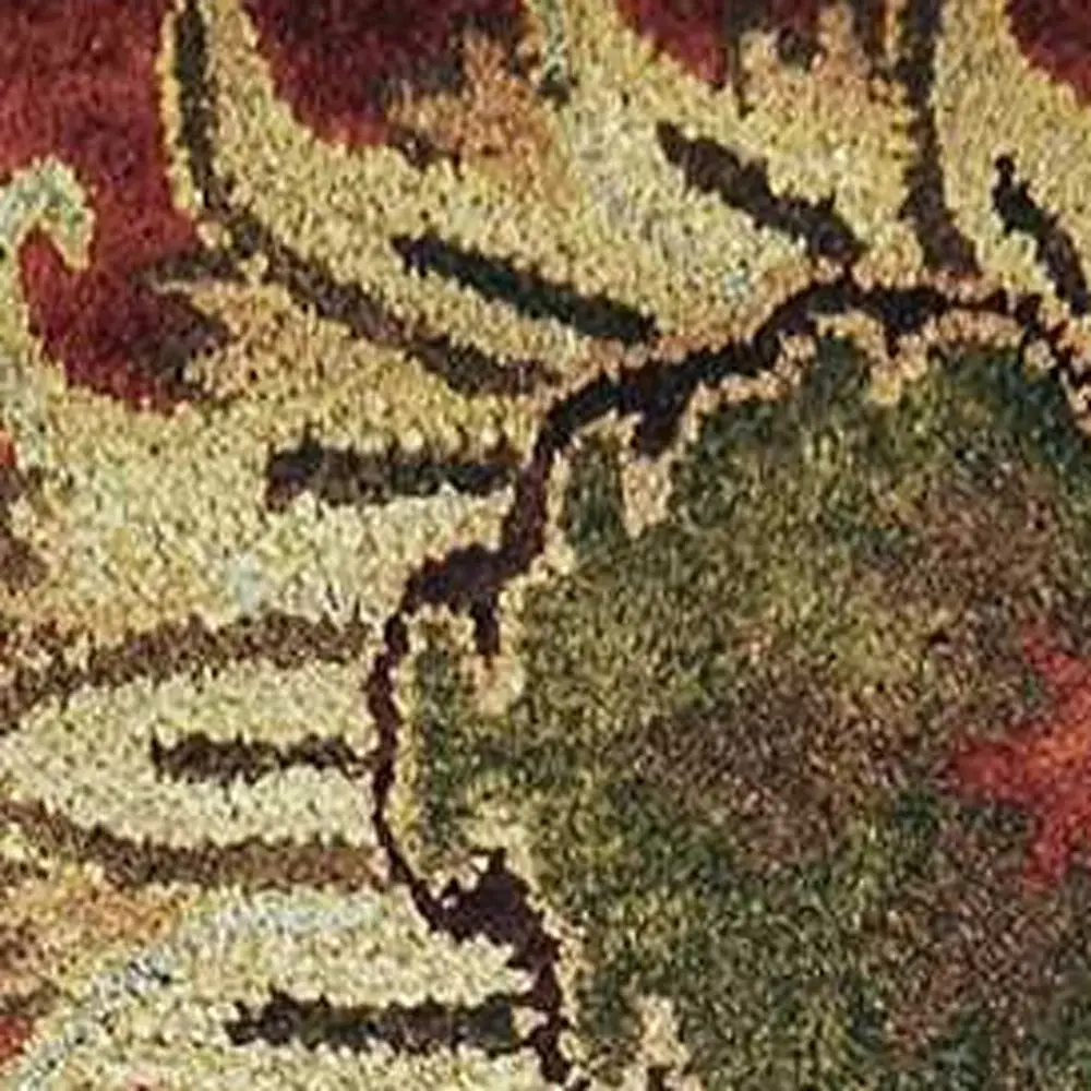 9' X 13' Sienna Orange Hand Tufted Traditional Floral Allover Indoor Area Rug - Image 7