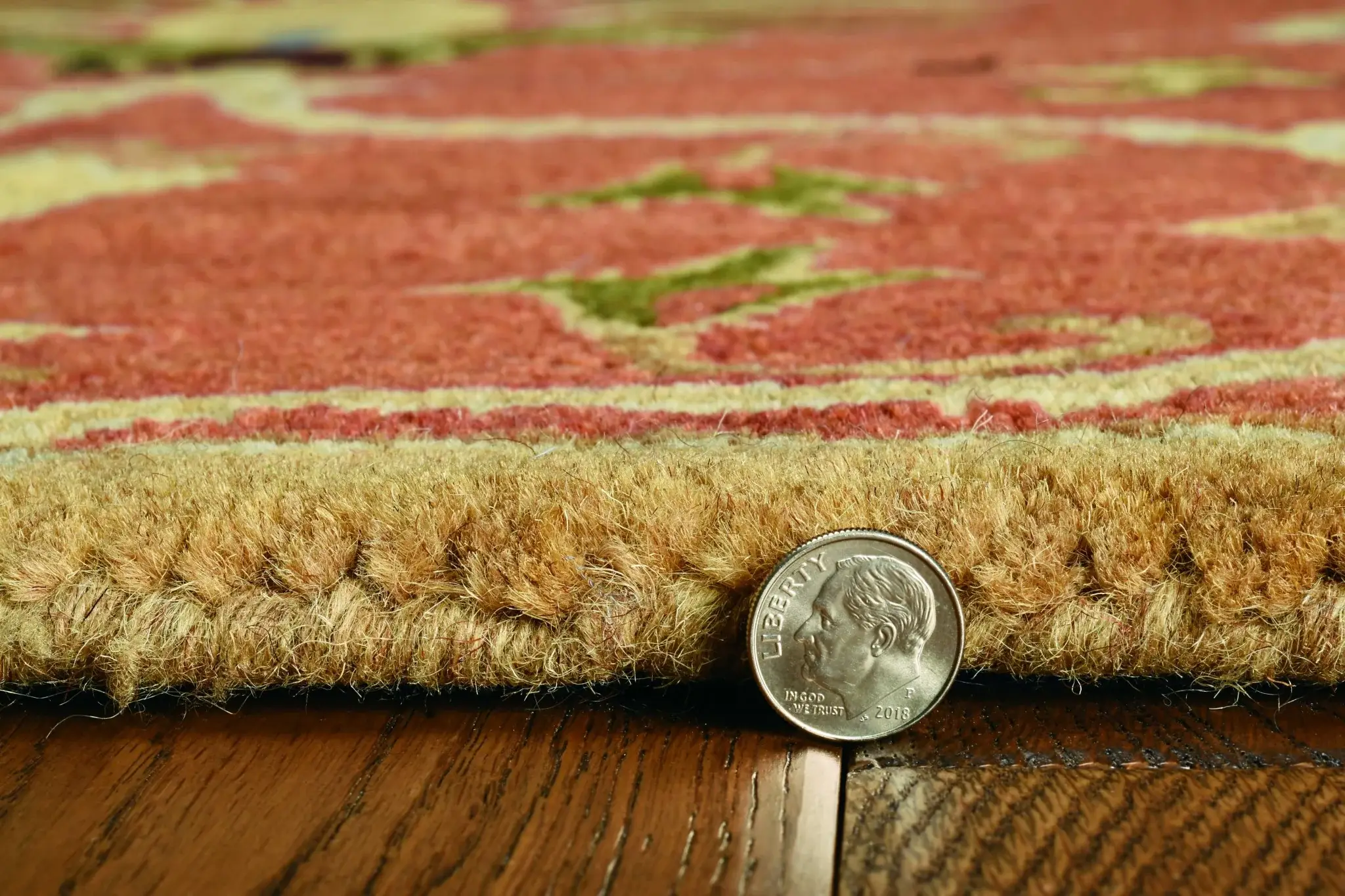9' X 13' Sienna Orange Hand Tufted Traditional Floral Allover Indoor Area Rug - Image 9