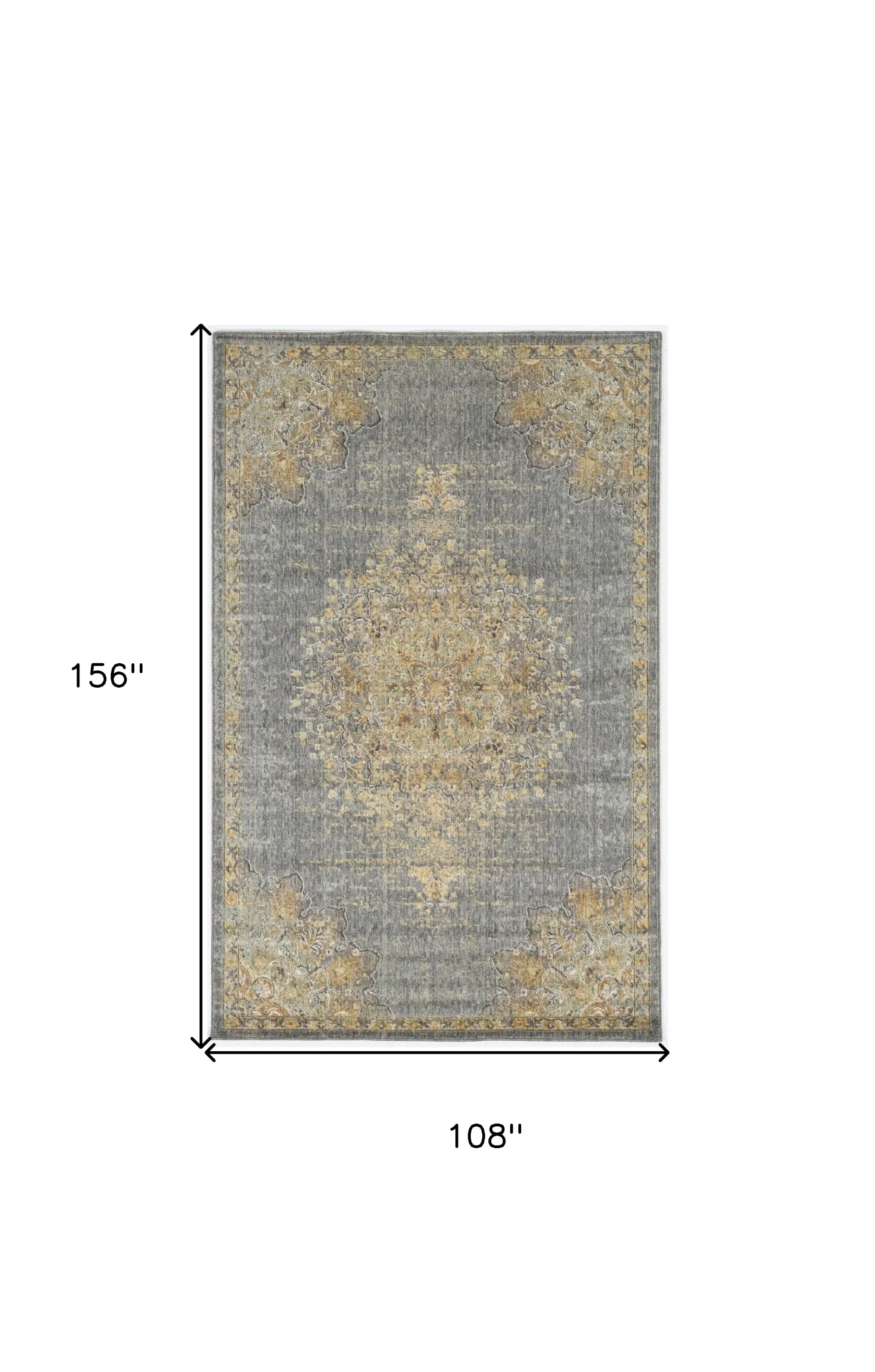 9' X 13' Slate Gray Wool Handmade Area Rug - Image 4