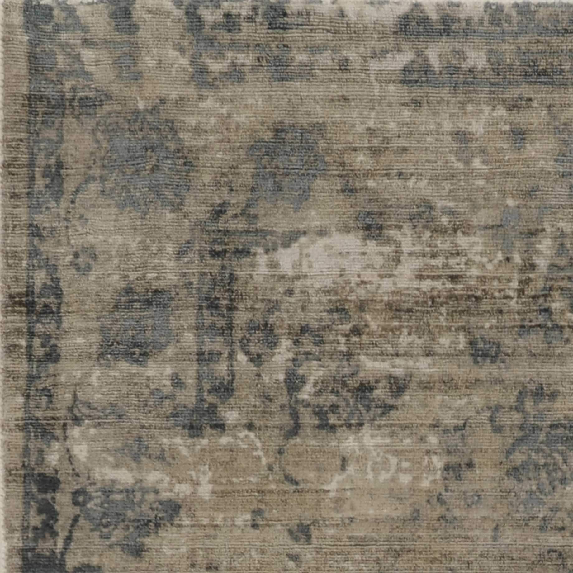 9' X 13' Viscose Sand Or Blue Area Rug - Image 5