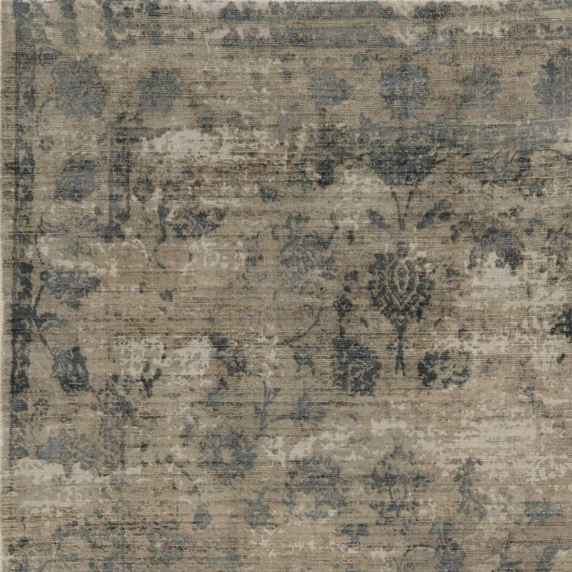 9' X 13' Viscose Sand Or Blue Area Rug - Image 6