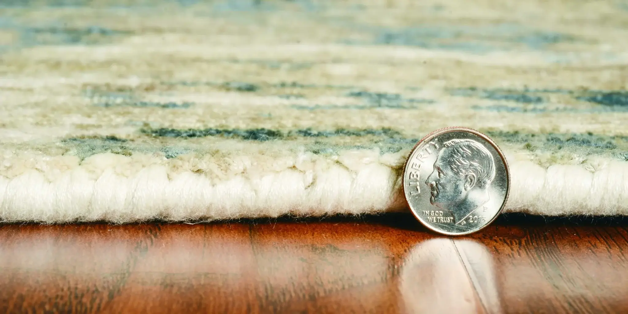 9' X 13' Viscose Sand Or Blue Area Rug - Image 8
