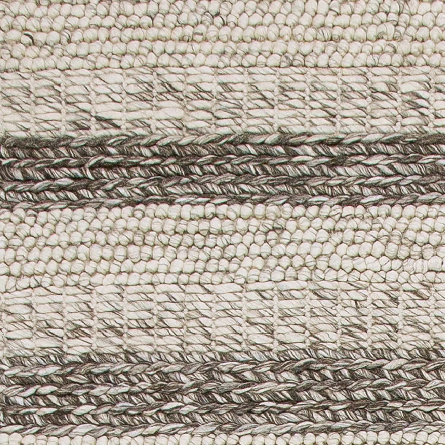 9' X 13' Wool Grey Or White Area Rug - Image 7