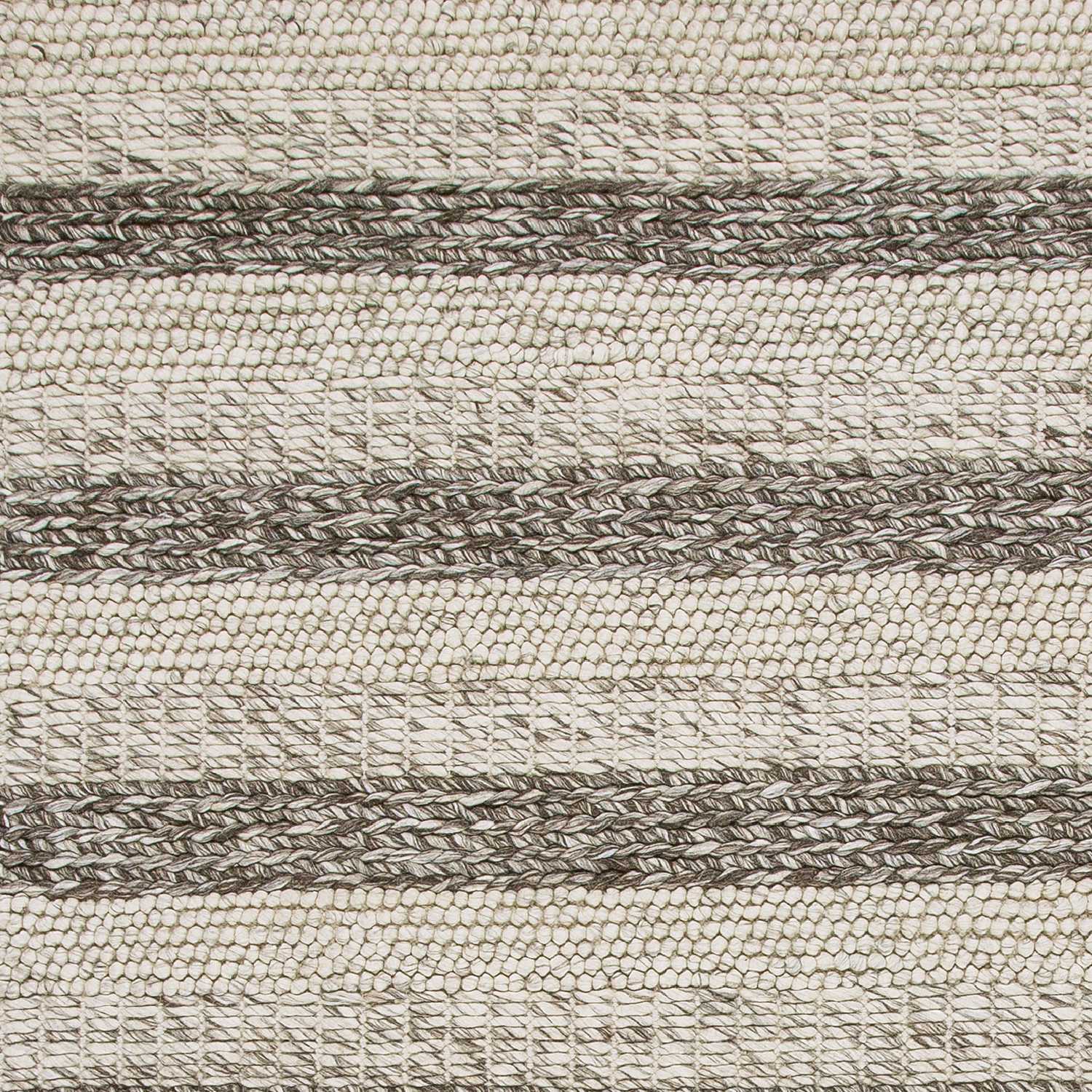 9' X 13' Wool Grey Or White Area Rug - Image 8