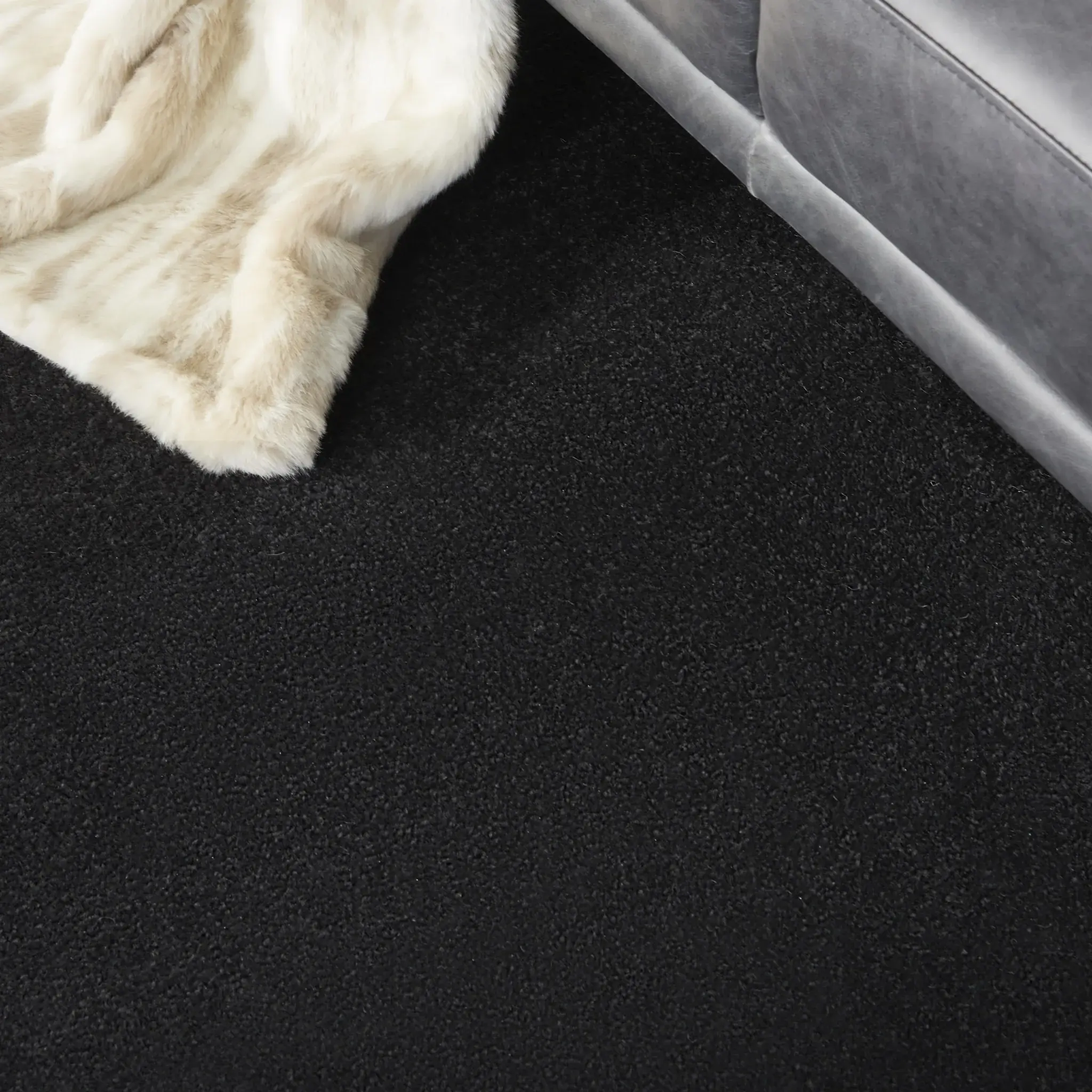9' X 9' Black Square Non Skid Indoor Outdoor Area Rug - Image 4