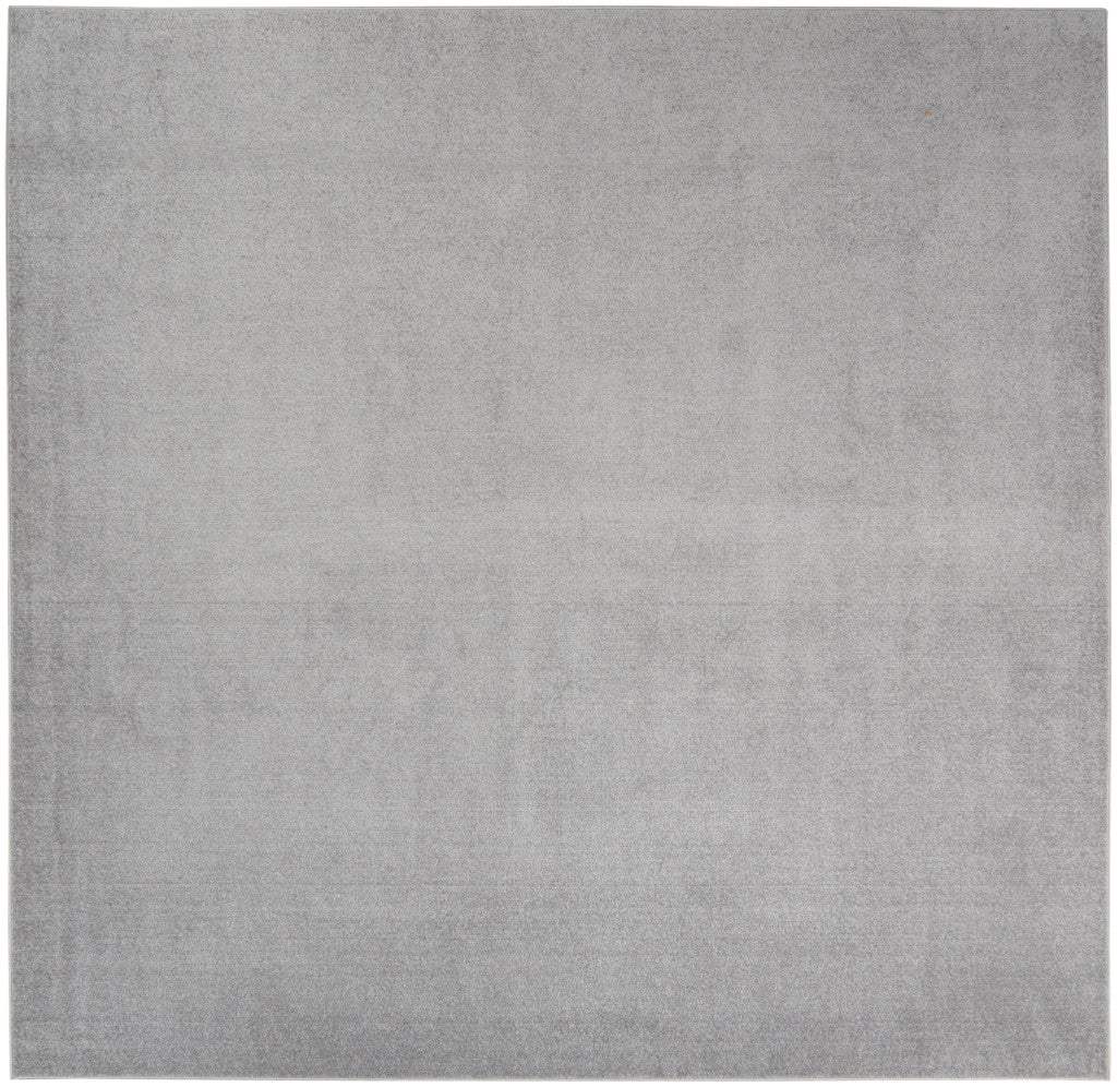 9' X 9' Silver Grey Square Non Skid Indoor Outdoor Area Rug