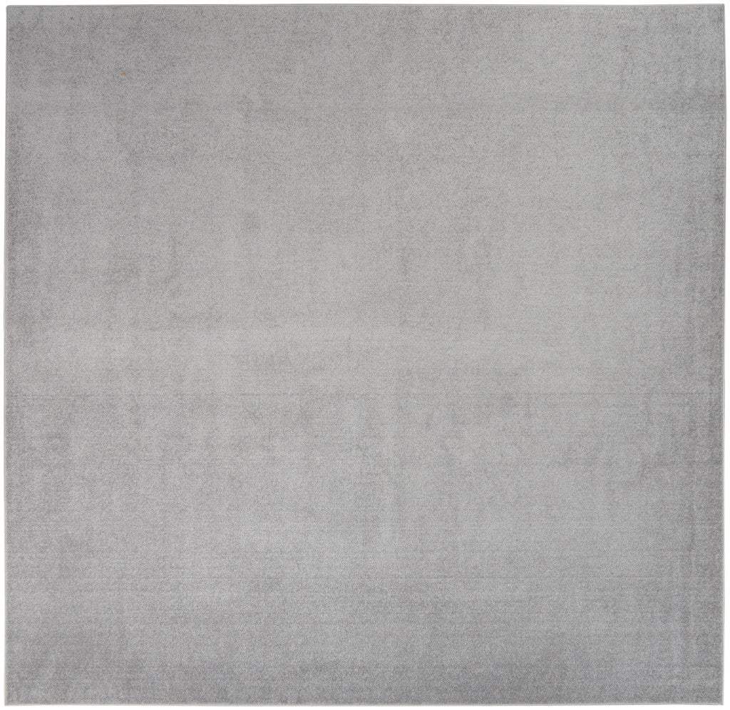 9' X 9' Silver Grey Square Non Skid Indoor Outdoor Area Rug - Image 3