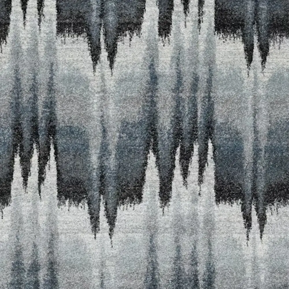 94 X 130 Blue Ivory  Polypropylene Rug - Image 4