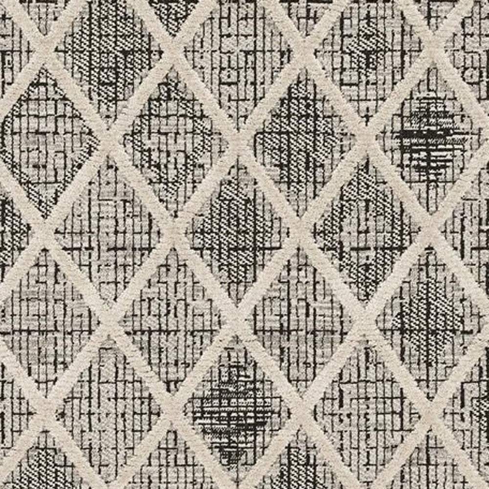 94 X 130 Charcoal Polyester Rug - Image 4
