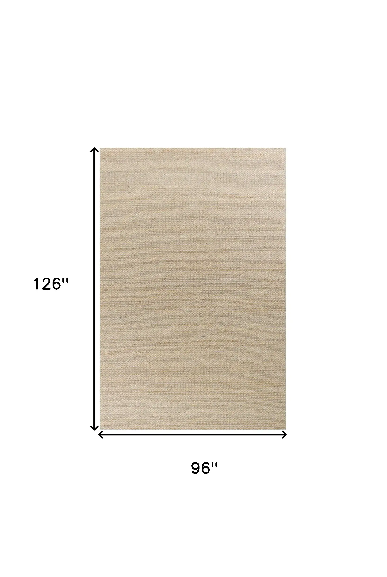 96 X 126 Grey Wool Or Jute Rug - Image 3