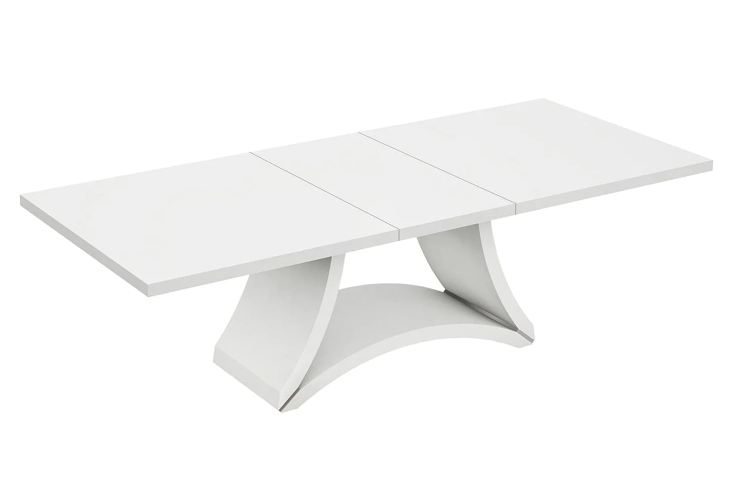 98" White Solid Manufactured Wood Dining Table - Image 2