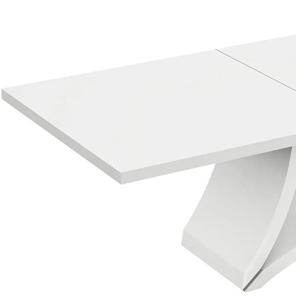 98" White Solid Manufactured Wood Dining Table - Image 3