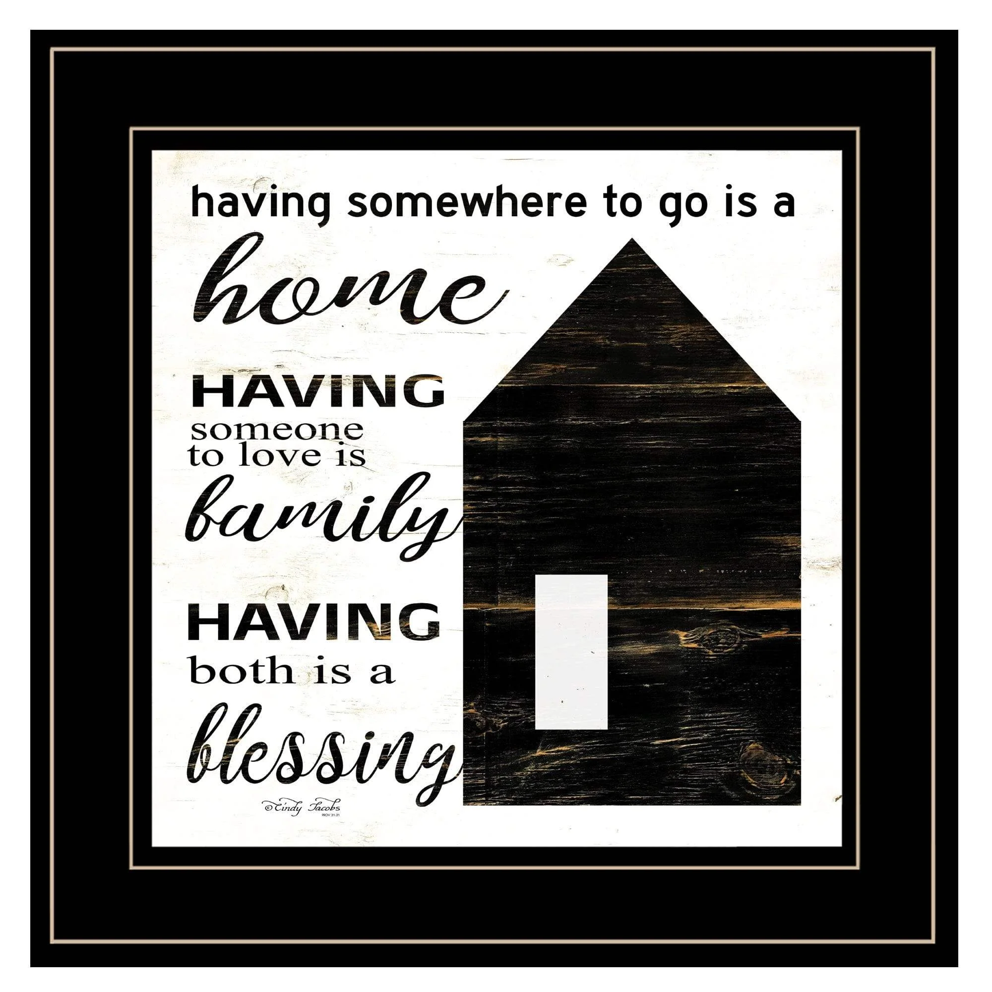A Blessing 2 Black Framed Print Wall Art - Image 2